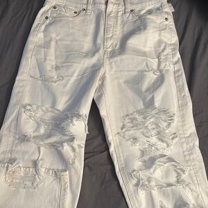 American Eagle Outfitters White Flare Jeans